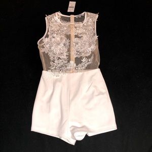 White Laced Romper